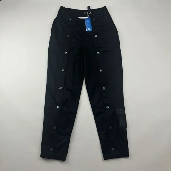 NWT Adidas Women’s Club Adibreak Black Snap Leg Track Pants Activewear Size 4 - Picture 2 of 14